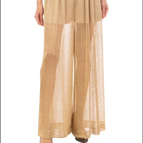 Wide Leg Size Trousers Sheer Pleated Made in Italy - Picture 2 of 8